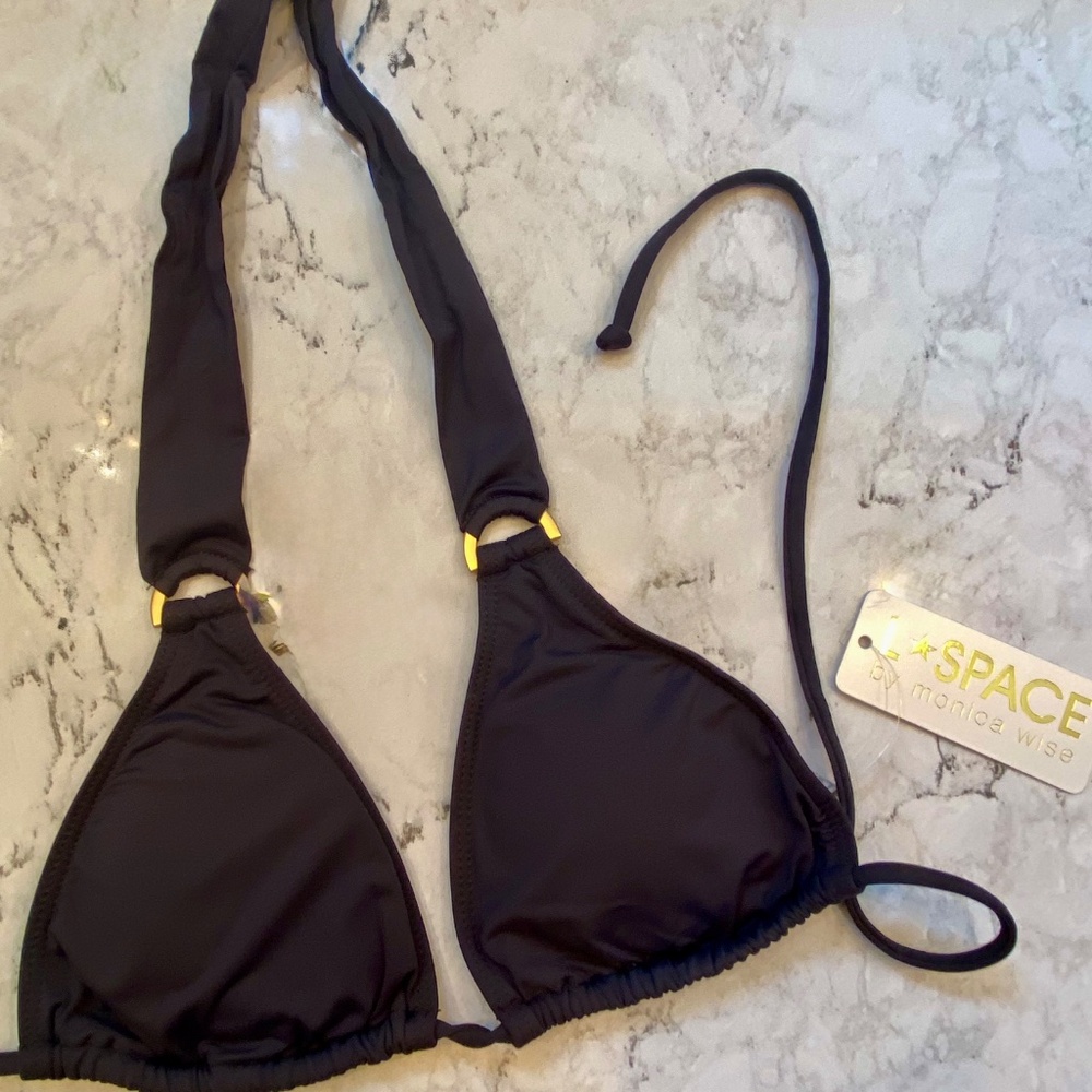 NWT L*Space Diva D Ring  Bikini Top, Size small